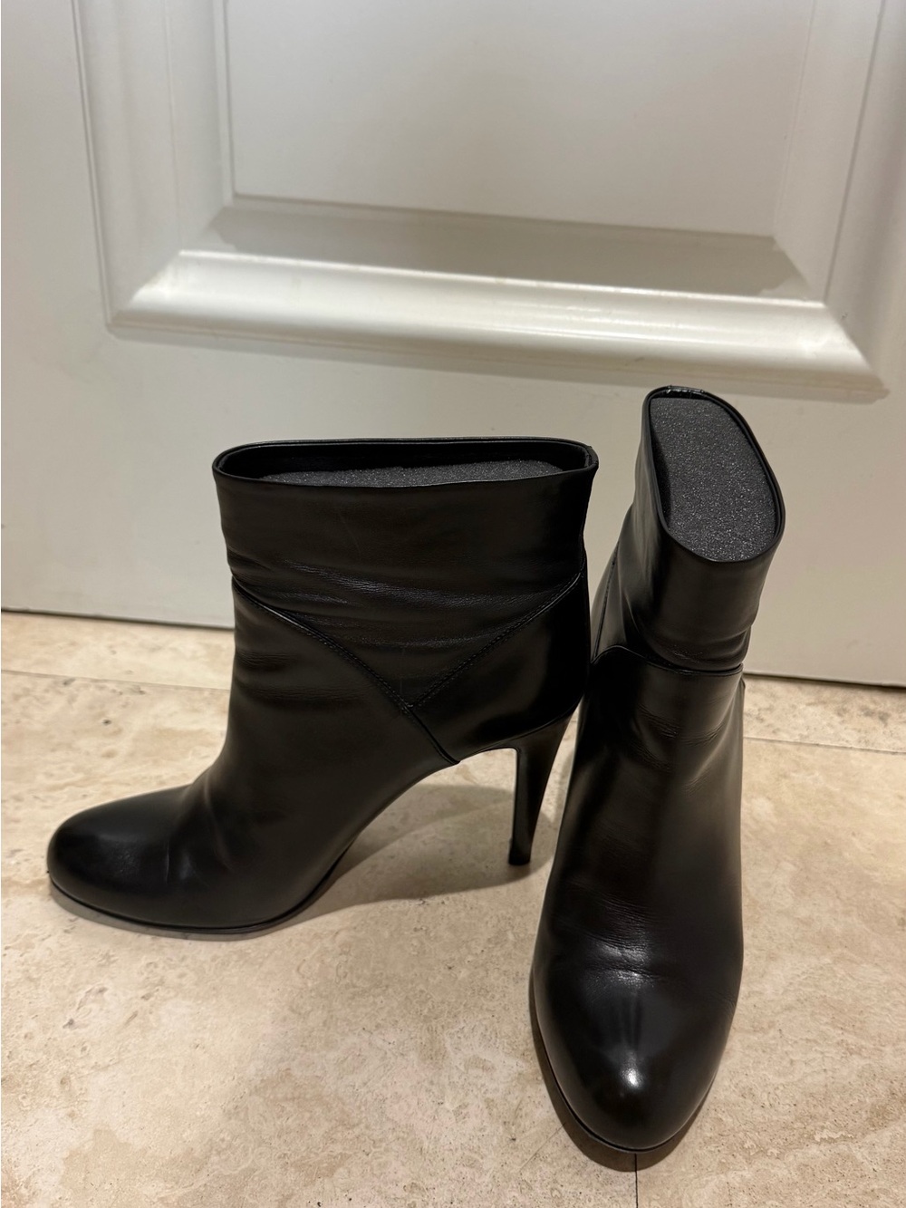 Bally Black Leather Heeled Boots size 8